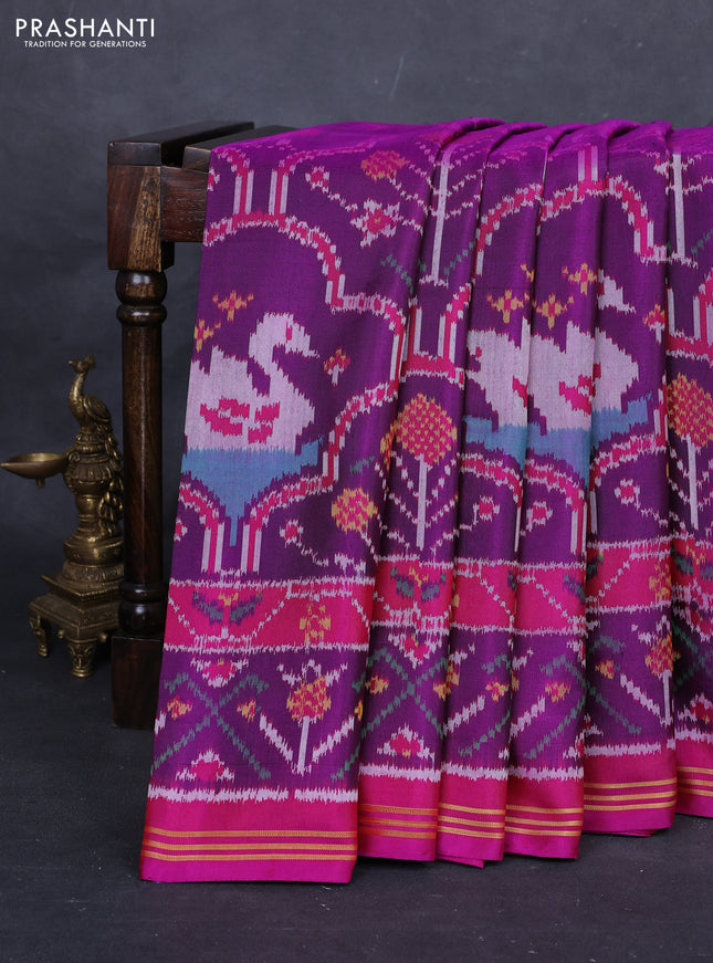 Purple & Pink Rajkot Patola Silk Saree