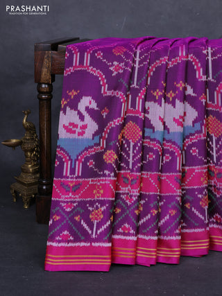 Purple & Pink Rajkot Patola Silk Saree