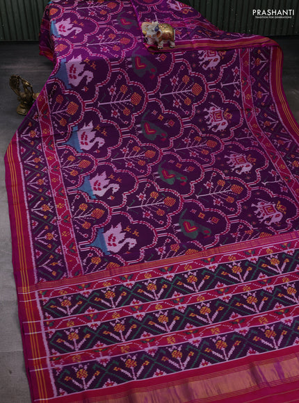 Purple & Pink Rajkot Patola Silk Saree