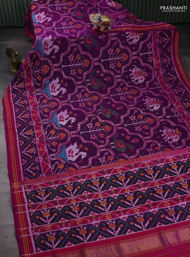 Purple & Pink Rajkot Patola Silk Saree