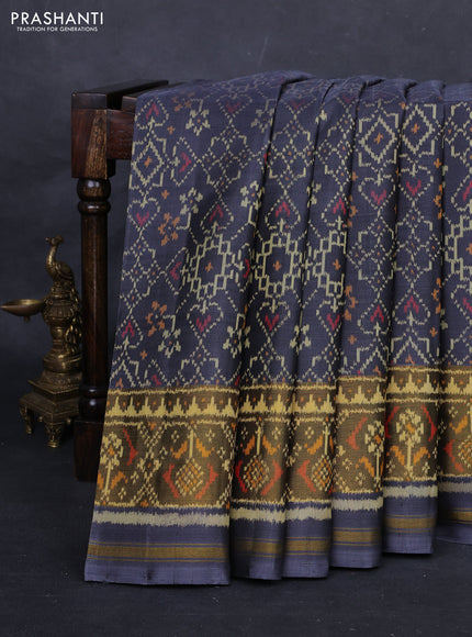 Grey Rajkot Patola Silk Saree