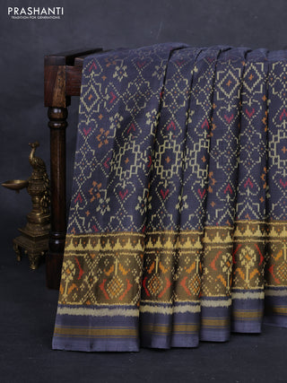 Grey Rajkot Patola Silk Saree
