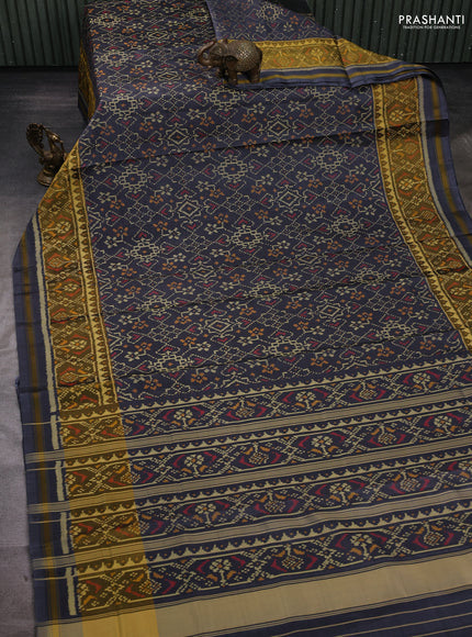 Grey Rajkot Patola Silk Saree