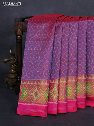 Pastel Purple & Pink Rajkot Patola Silk Saree