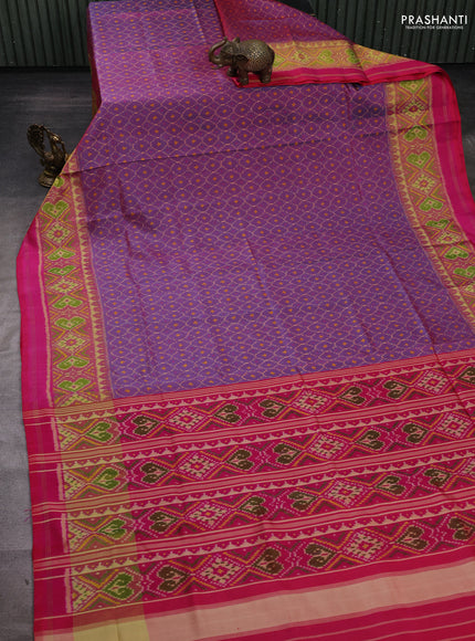 Pastel Purple & Pink Rajkot Patola Silk Saree