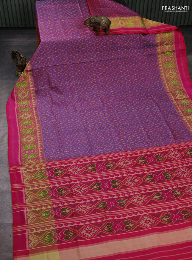 Pastel Purple & Pink Rajkot Patola Silk Saree
