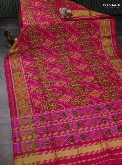 Pink Rajkot Patola Silk Saree