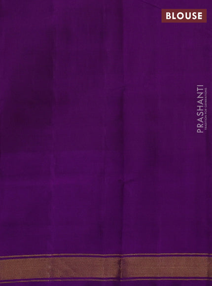Off White & Purple Rajkot Patola Silk Saree