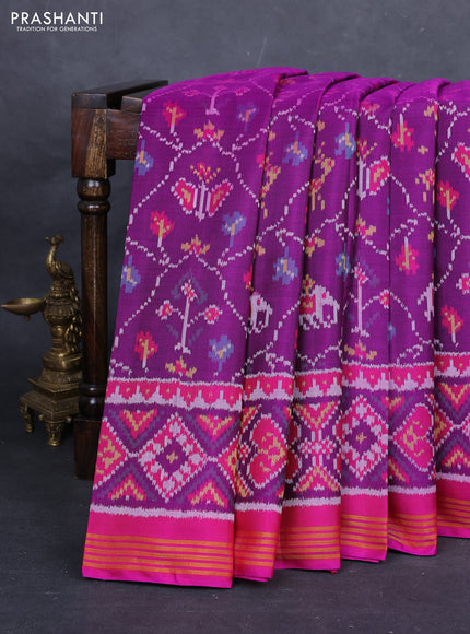 Purple & Pink Rajkot Patola Silk Saree