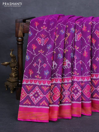 Purple & Pink Rajkot Patola Silk Saree