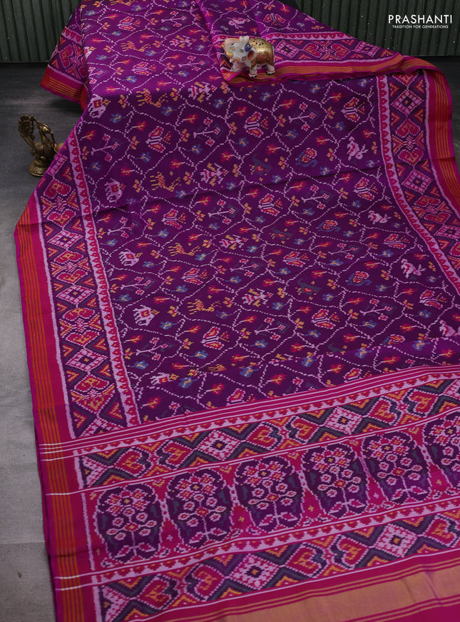 Purple & Pink Rajkot Patola Silk Saree