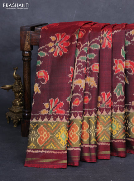 Maroon Rajkot Patola Silk Saree
