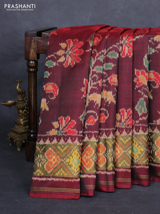 Maroon Rajkot Patola Silk Saree