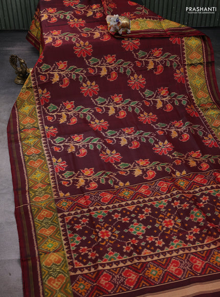 Maroon Rajkot Patola Silk Saree