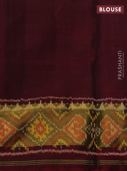Maroon Rajkot Patola Silk Saree