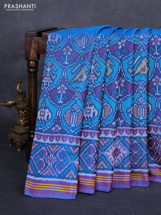 Cs Blue & Maroon Rajkot Patola Silk Saree