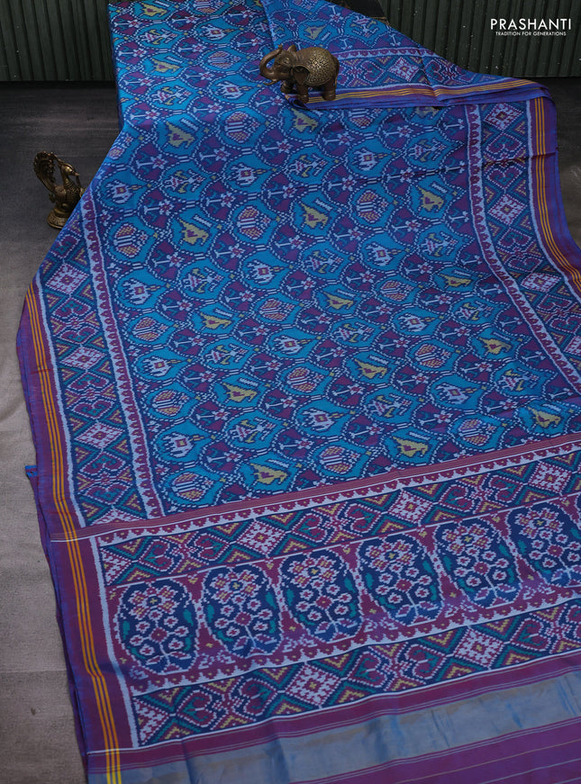 Cs Blue & Maroon Rajkot Patola Silk Saree