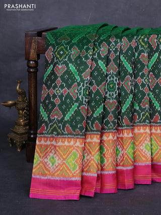 Green & Pink Rajkot Patola Silk Saree