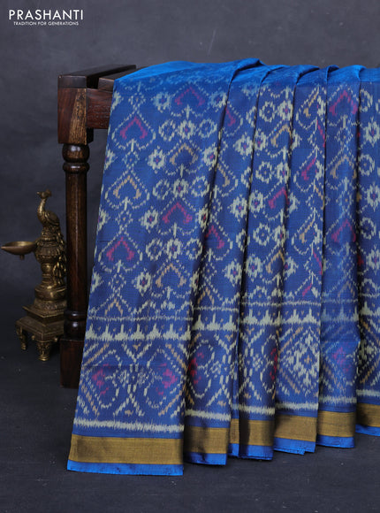 Cs Blue Rajkot Patola Silk Saree