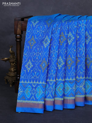 Blue Rajkot Patola Silk Saree