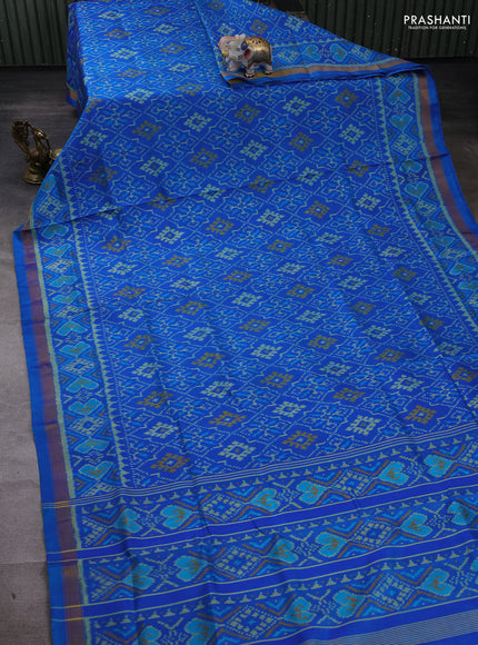 Blue Rajkot Patola Silk Saree