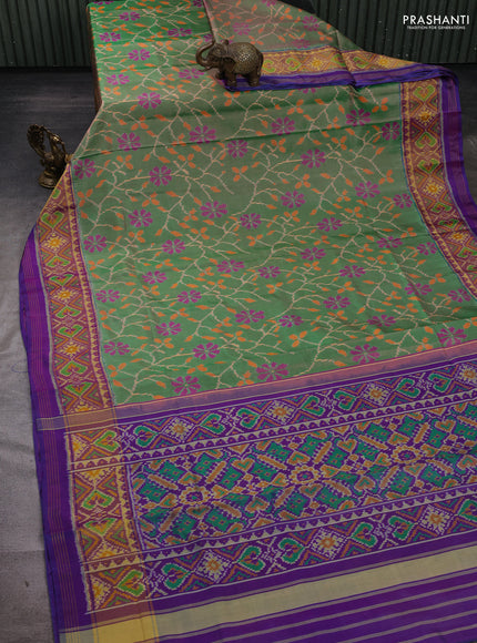 Green & Purple Rajkot Patola Silk Saree