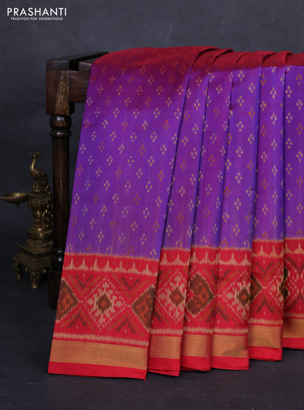 Purple & Red Rajkot Patola Silk Saree
