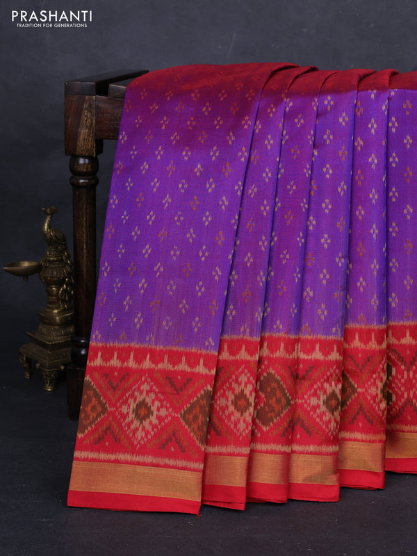 Purple & Red Rajkot Patola Silk Saree