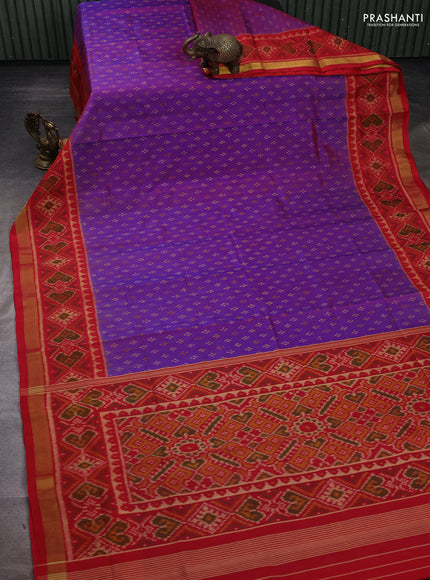 Purple & Red Rajkot Patola Silk Saree