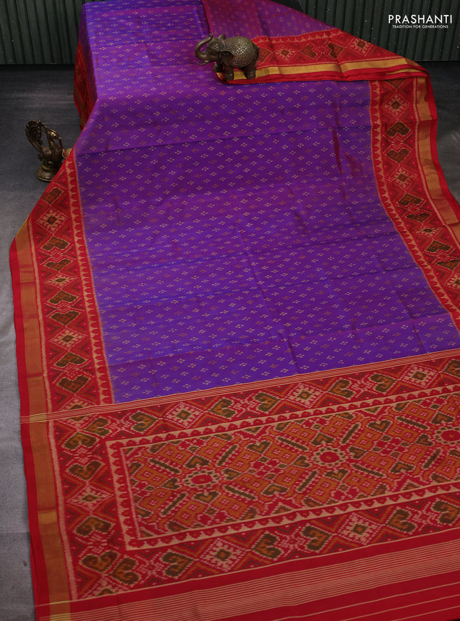 Purple & Red Rajkot Patola Silk Saree