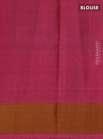 Green & Pink Rajkot Patola Silk Saree - Jute Finish