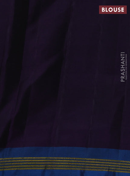 Violet & Blue Rajkot Patola Silk Saree - Jute Finish