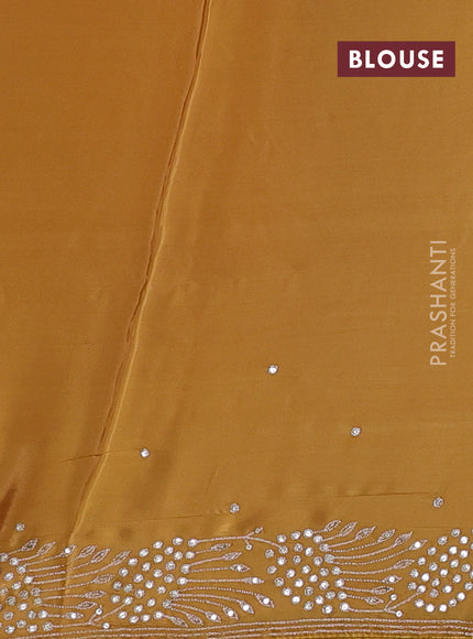 Yellow Ombre Pure Organza Saree - Embroidery