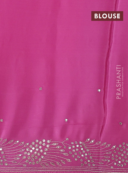 Pink Ombre Pure Organza Saree - Embroidery