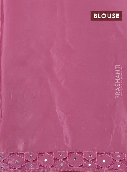 Pink Pure Organza Saree - Embroidery