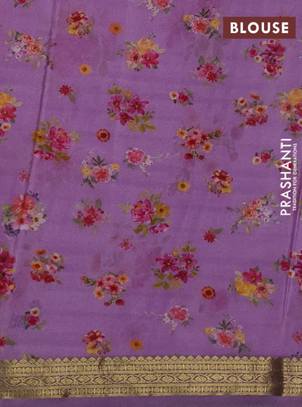 Lavender  Pure Mysore Silk - Digital Prints