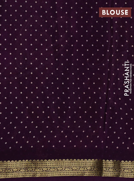 Purple Pure Mysore Silk - Digital Prints