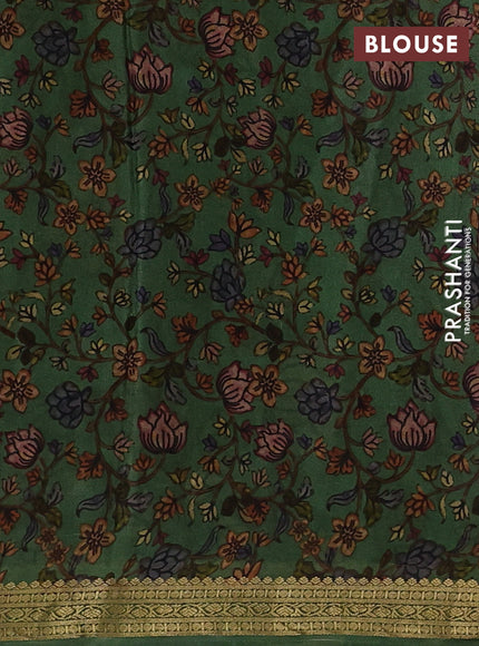 Green Pure Mysore Silk - Digital Prints