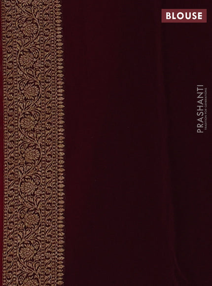 Red & Wine Shade Banarasi Georgette Saree