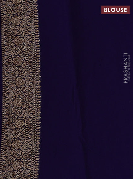 Blue Banarasi Georgette Saree