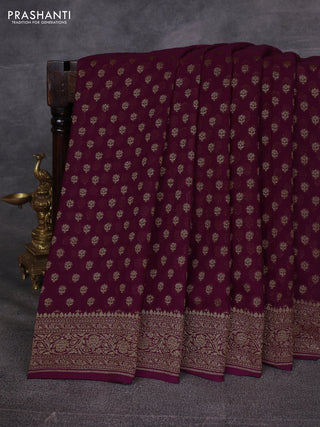 Purple Banarasi Georgette Saree