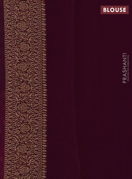 Purple Banarasi Georgette Saree