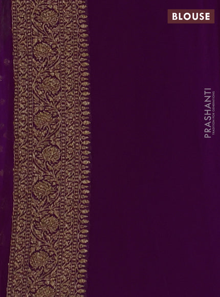 Purple &  Banarasi Georgette Saree