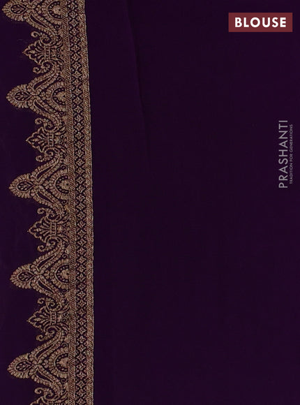 Violet Banarasi Georgette Saree