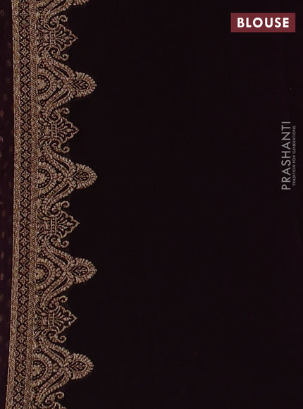 Wine Banarasi Georgette Saree