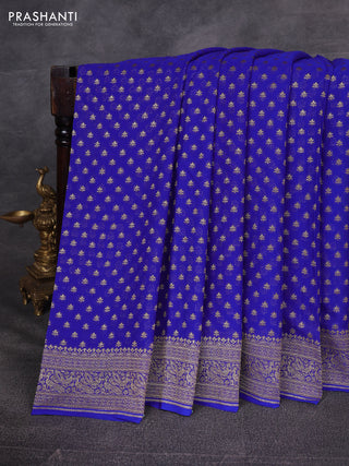 Blue Banarasi Georgette Saree