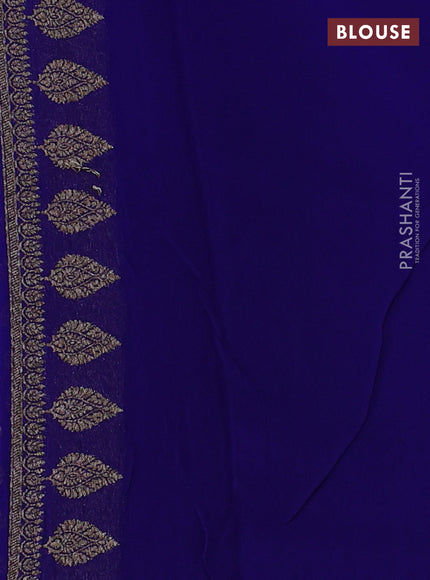 Blue Banarasi Georgette Saree