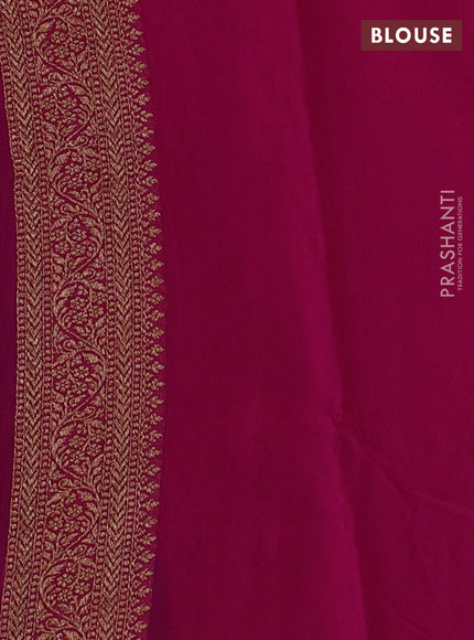 Blue & Pink Banarasi Georgette Saree