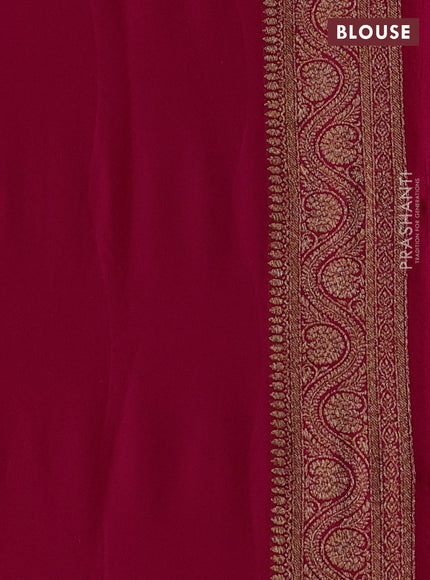 Orange & Pink Banarasi Georgette Saree