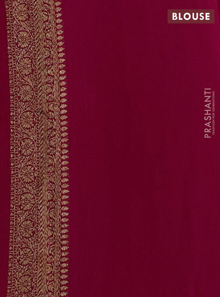 Purple & Pink Banarasi Georgette Saree